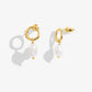 Solaria Baroque Pearl Loop Hoop Earrings