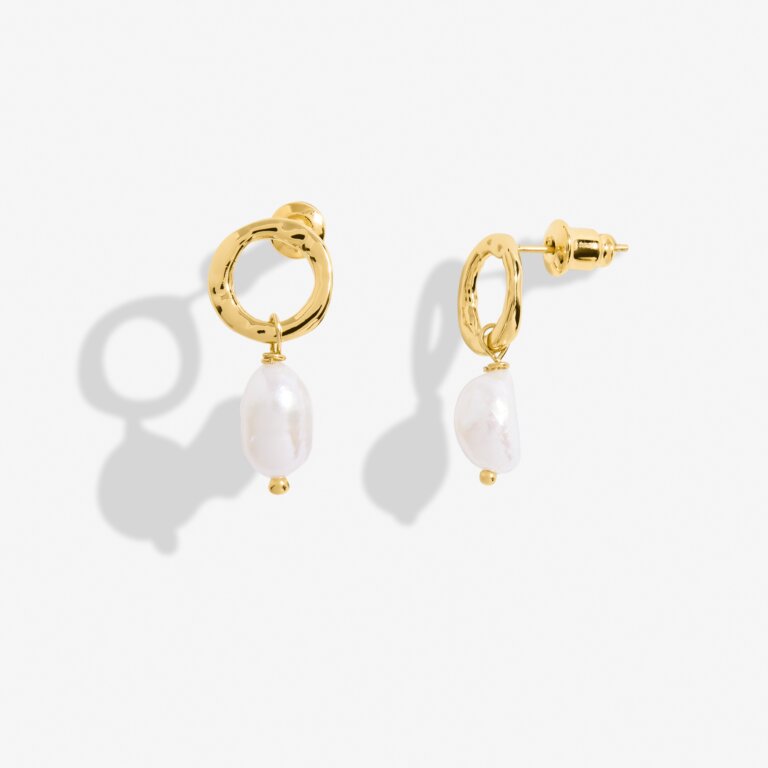 Solaria Baroque Pearl Loop Hoop Earrings