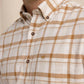 Botany Bay Plaid LS Sport Shirt - Sand White
