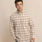 Botany Bay Plaid LS Sport Shirt - Sand White