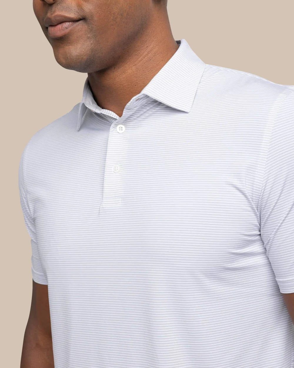 brrr°-eeze Meadowbrook Stripe Polo - Platinum Grey