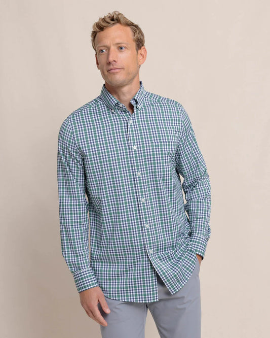 brrr° Intercoastal Haywood Plaid LS Sport Shirt - Fir