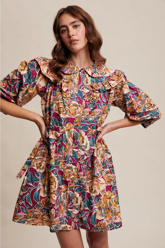 Fall Floral Dress