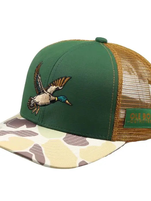 Ole Boy Flying Mallard Camo Trucker Hat