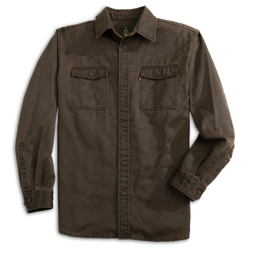 Keel Antique Cotton Button Down: Brown