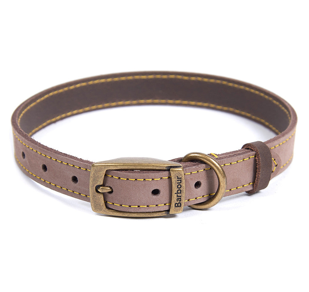 Barbour Brown Leather Dog Collar