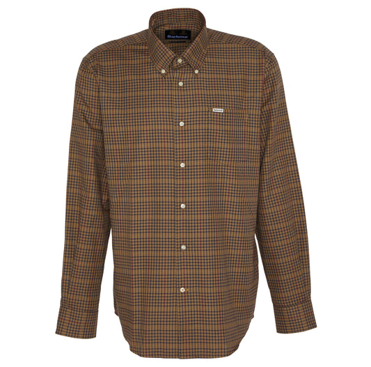 Henderson Regular Thermo Weave Checkered Shirt - Stone